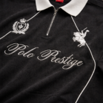 Men’s Premium Black Polo Prestige Printed Oversized T-Shirt - Image 2