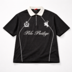 Men’s Premium Black Polo Prestige Printed Oversized T-Shirt - Image 3