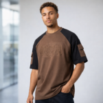 Brown Contrast Utility T-Shirt