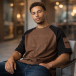 Brown Contrast Utility T-Shirt - Image 2