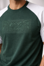 Forest Green Contrast Utility Raglan T-Shirt - Image 2