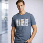 Men's Blue Cotton Premium T-shirt round neck