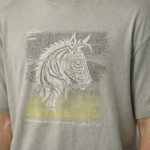 Wild Horse Graphic Olive T-Shirt - Image 2