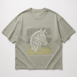 Wild Horse Graphic Olive T-Shirt - Image 3