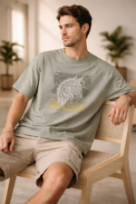 Wild Horse Graphic Olive T-Shirt - Image 4