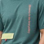 Typography Pocket Detail Green T-Shirt - Image 2