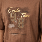 Men's Brown Cotton premium T-shirt Round neck - Image 2