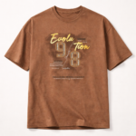 Men's Brown Cotton premium T-shirt Round neck - Image 3