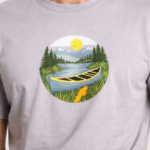 Men's Grey Cotton Nature Printed T-shirt - Image 2