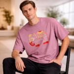 Men's Lavender Cotton Premium T-shirt round neck - Image 4