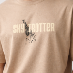 Sky Trotter Graphic Beige T-Shirt - Image 3