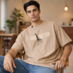 Sky Trotter Graphic Beige T-Shirt - Image 5