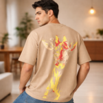 Sky Trotter Graphic Beige T-Shirt - Image 2