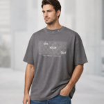 On Your Self Graphic Grey T-Shirt