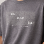 On Your Self Graphic Grey T-Shirt - Image 2
