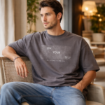 On Your Self Graphic Grey T-Shirt - Image 4