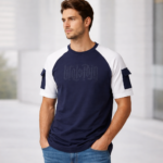Navy Contrast Utility Raglan T-Shirt