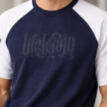 Navy Contrast Utility Raglan T-Shirt - Image 2