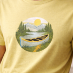Nature Scene Graphic Light Green T-Shirt - Image 2
