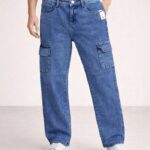 Men's Blue Six Pocket Cargo Jeans