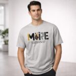 Men's Light Grey Cotton MORE Printed T-shirt