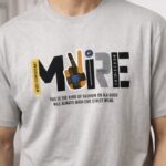 Men's Light Grey Cotton MORE Printed T-shirt - Image 2