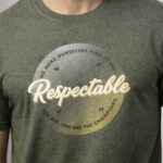Men's Olive 100% Cotton Printed T-Shirt - Image 2